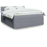 vidaXL Krevet s oprugama i madracem svjetlosivi 180x200 cm od tkanine | shoptok.hr