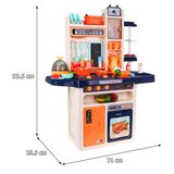 Otroška kuhinja za igro s pipo in vodo - 65 elementov - modra/roza | Shoptok.si