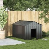 vidaXL Kućica za pse s krovom 113x153x101 cm pocinčani čelik | shoptok.hr
