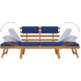 vidaXL vrtna klop z blazinami 2 v 1 190 cm trden akacijev les | Shoptok.si