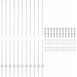  Stup za ogradu 11 pcs Srebrno 150 cm Čelik | shoptok.hr