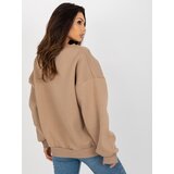 My Red Lips Sweatshirt-EM-BL-617-7.27-dark beige | Shoptok.si