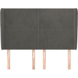  Uzglavlje s ušima tamnosivo 147x23x118/128 cm baršunasto | shoptok.hr
