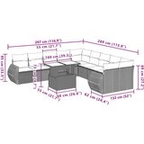  Vrtna sedežna garnitura 11-delna z blazinami črn poli ratan, (21146751) | Shoptok.si