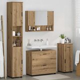  Set namještaja za kupaonicu 4 kom. Umjetnički hrast Smeđa 35 x 30 x 192 cm | shoptok.hr