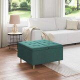  Shranjevalna tabureta Temno zelena 80 x 80 x 45 cm blago, (5000208385) | Shoptok.si