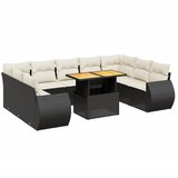  The Living Store Vrtna sedežna garnitura 10-delna z blazinami črn poli ratan - Vrtna Sedežna Garniture, (21461073) | Shoptok.si