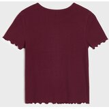 Sinsay Pamučna majica s ukrasnim volanima | shoptok.hr