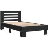  Okvir za krevet crni 75 x 190 cm od konstruirano drvo i metal | shoptok.hr