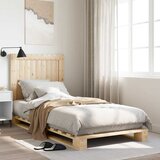  Okvir kreveta s uzglavljem 90 x 200 cm od masivne borovine | shoptok.hr