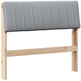  Tapecirani uzglavlje Svijetlo siva 90 cm Čvrsto borovo drvo | shoptok.hr