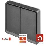 Prekidač sa 2 tastera GoSmart 1xCR2430 Tuya crni | Eponuda.com