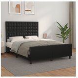  Za krevet s uzglavljem crni 140x190 cm od umjetne kože | shoptok.hr