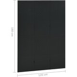 Sobna pregrada s 3 panela crna 120 x 180 cm čelična | Shoptok.si