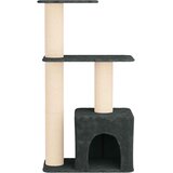  Mačje drvo s sisalnim postoljima za grebanje Tamnosiva 133 cm | shoptok.hr