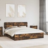  Krevetna konstrukcija s ladicama Dimljeni Hrast 180 x 200 cm | shoptok.hr