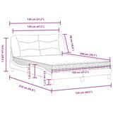  Krevet s madracem crni 120 x 200 cm od tkanine | shoptok.hr