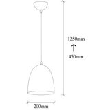 Opviq Luster Tattoo-2375, 125cm20x20cm, IP20, Crna | Eponuda.ba
