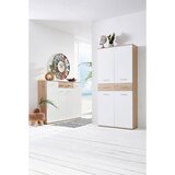 XORA omara za čevlje bela, barve hrasta | Shoptok.si