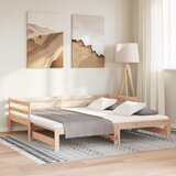  Dnevni krevet na izvlačenje 2 x (90 x 200) cm masivna borovina | Eponuda.ba