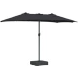  Vrtni suncobran Crna 385 x 209 x 244 cm tkanina | shoptok.hr