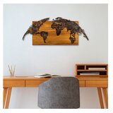 Wallity zidna dekoracija World Map-1, 83cmx38cmx3cm, Hrast | Eponuda.com