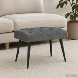 Klupa s gumbastim tkanjem Tamnosiva 60 x 40 x 45 cm Baršun | shoptok.hr