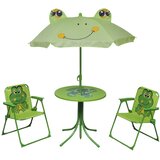 vidaXL 3-dijelni dječji vrtni vistro set sa suncobranom zeleni | shoptok.hr