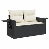  13-dijelni set vrtnih sofa s jastucima poliratan crni | shoptok.hr