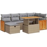  8-dijelni set vrtnih sofa od poliratana s jastucima bež | shoptok.hr