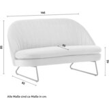 Bessagi Home Dvosed Luigi, Svetlo Siva, Žamet | Shoptok.si