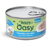 Oasy Cat Natury Adult fileji v želeju, konzerva - tuna in bela riba 85 g | Shoptok.si