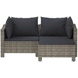  3-dijelna vrtna garnitura od poliratana s jastucima siva | shoptok.hr