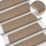 vidaXL Samoljepljivi otirači za stepenice 30kom 65x21x4cm boja pijeska | shoptok.hr
