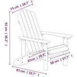 Vrtne stolice Adirondack 2 kom HDPE smeđe | shoptok.hr