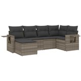  6-dijelni set vrtnih sofa od poliratana s jastucima svjetlosivi | shoptok.hr