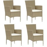 Maison Chic Vrtni jedilni stoli - Stol za vrt 4 kosi poli ratan bež JS362, (21878669) | Shoptok.si