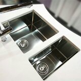 Metalac quadro artinox 340.180 sa pomocnim koritom i sifonom fi90, podgradna sud | Eponuda.com