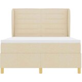 Box Spring postelja s stransko blazino Krem 140x200 cm Tkanina, (22052399) | Shoptok.si