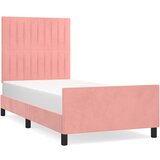  Okvir za krevet s uzglavljem ružičasti 100x200 cm baršunasti | shoptok.hr