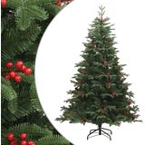  Umjetno božićno drvce sa šarkama šiškama i bobicama 210 cm | shoptok.hr