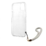 Guess GUHCP13SKMABGR za iPhone 13 Mini - siv marmor shock silikonski ovitek s sivo zapestnico | Shoptok.si