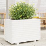 Maison Chic Vrtno cvetlično korito - Cvetlični Lonec belo 70x40x49,5 cm trdna borovina, (21788783) | Shoptok.si