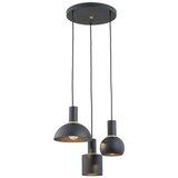  Argon 1472 - Luster na sajli SINES 3xE27/15W/230V crna | Eponuda.com