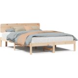  Krevet s uzglavljem 140x200 cm Čvrsta borovina | shoptok.hr