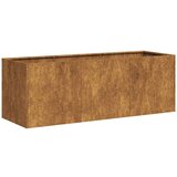 vidaXL Planter Rusty 120x40x40 cm Vremensko odporno jeklo | Shoptok.si