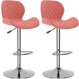 Furnova Barski stolčki 2 kosa roza žamet, (21948926) | Shoptok.si