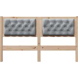 vidaXL Vzglavje Drugo Rjava in svetlo siva 150 cm Trdna borovina | Shoptok.si