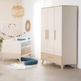 Roba Kremno bela/v naravni barvi otroška garderobna omara v hrastovem dekorju 118x190x52 cm Sidney – | Shoptok.si