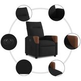  Električni naslonjač od tkanine crni | shoptok.hr